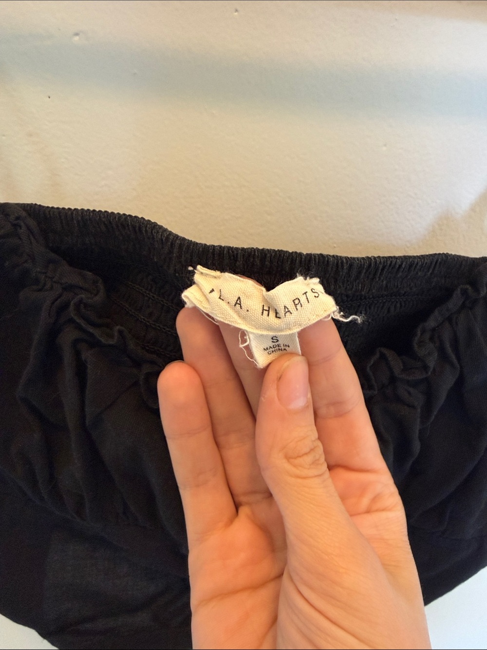 Pacsun Black Ruched Laced up Crop Top - Picture 2 of 4